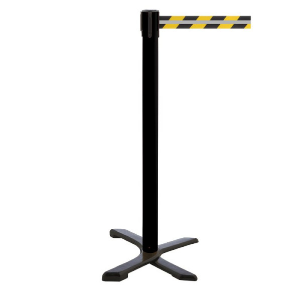 Stein HGS Personenleitsystem 'P-Line Compact Reflex' aus Kunststoff, reflektierendes Gurtband, schwarz/gelb, Reflektorstreifen, 3,5m, schwarz, 65855.0008