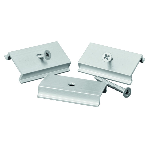 T&J DALU-Serie, Pfosten Alu-anodisiert, 68 x 68 x 2400 mm, mit 2 Abdeckschienen, 3 Abstandhalter, Kappe hellgrau, 44785