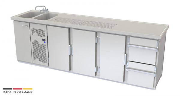 hefa Theke Brillant 28/2L-TTTZ, Abmaße: 950 x 2.800 x 650/700 mm, Brillant 28/2L-TTTZ