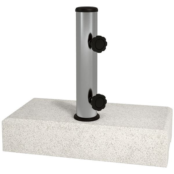 Outsunny Sonnenschirmständer 25 kg, Schirmfuß aus Granit, für Schirmstöcke Ø32/38/48 mm, Grau, 84D-293V00GY