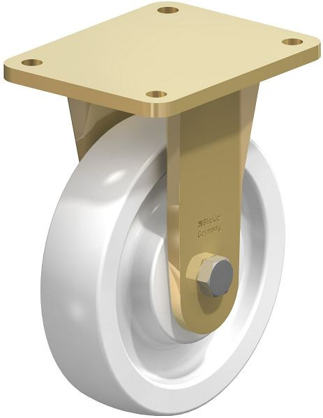 Blickle BS-SPO 200K Stahlgeschweißte Schwerlast-Bockrolle, Polyamid, Weiß, 48496