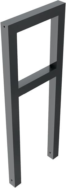 Schake Anlehnbügel aus Stahlrohr Rechteckrohr 60 x 60 mm, mit Querholm, Gesamtbreite: 450 mm, feuerverzinkt und beschichtet DB 703, 455_045B