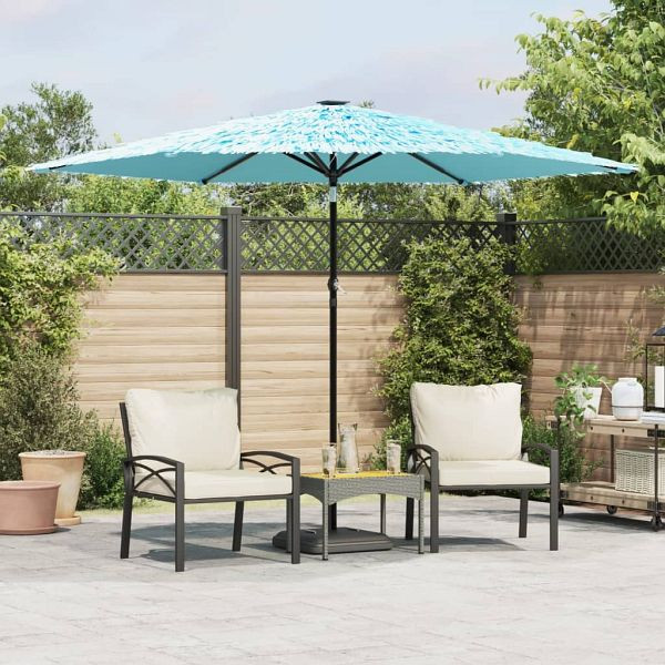 vidaXL Sonnenschirm mit Stahlmast Blau 288x288x225 cm, 4005106