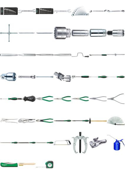 STAHLWILLE Großer Werkstattsatz Nr.801N Gewicht 28,6 kg 127-teilig, 97841210