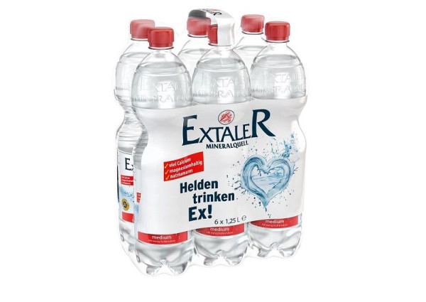 EXTALER Mineralquellwasser medium, 6 x 1,25L, 25802