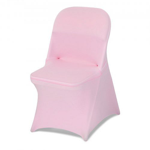 VEVOR 50 Stk. Stretch Stuhlhussen in Pink, waschbarer Polyester-Spandex Bezug für Klappstühle (45x46x77 cm), YTFS50PCSDKQSEJQP001V0