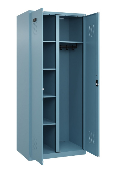 C+P Wäsche-/Garderobenspind Evolo PLUS, 2 Abteile, 1850x800x500mm, 0010/0010, Zylinderschloss, 049600-22 S10048