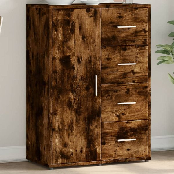 vidaXL Sideboard Räuchereiche 60x31x84 cm Holzwerkstoff, 840510