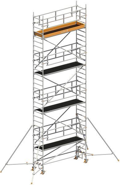 Layher Gerüst Uni Standard P2 SAFETY PLUS mit Doppelgeländer und Gerüststützen, Max. Plattformhöhe: 7,20 m, 1421127