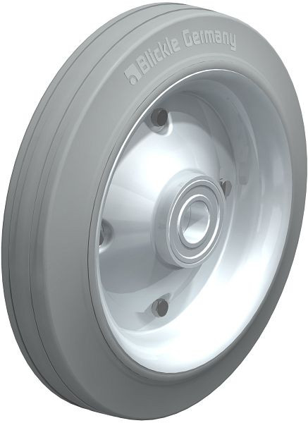 Blickle V 250/25K-SG Rad aus Vollgummi, Grau, 23242