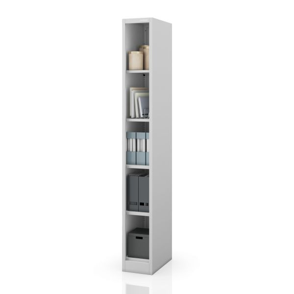 Jan Nowak Schmales Metall-Archivregal für Dokumente, Grau, 250x1950x600 mm, TIM, 2490
