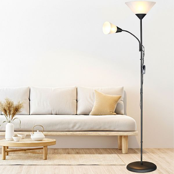 monzana Stehlampe Alissa Schwarz 175x28cm, separat schaltbar, 107706