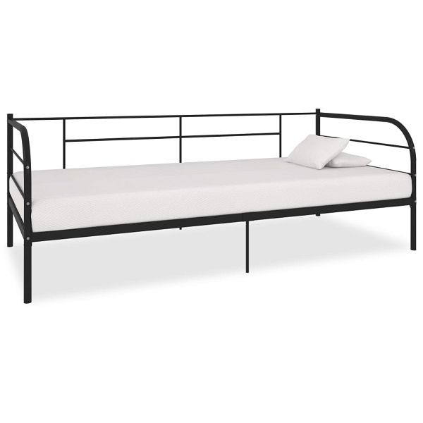 vidaXL Tagesbett-Rahmen Schwarz Metall 90×200 cm, 284673