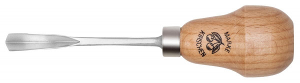 Kirschen Kerbschnitzbeitel mit Birnenheft, gekröpft, mit V-förmiger Schneide, 6 mm, 5643006