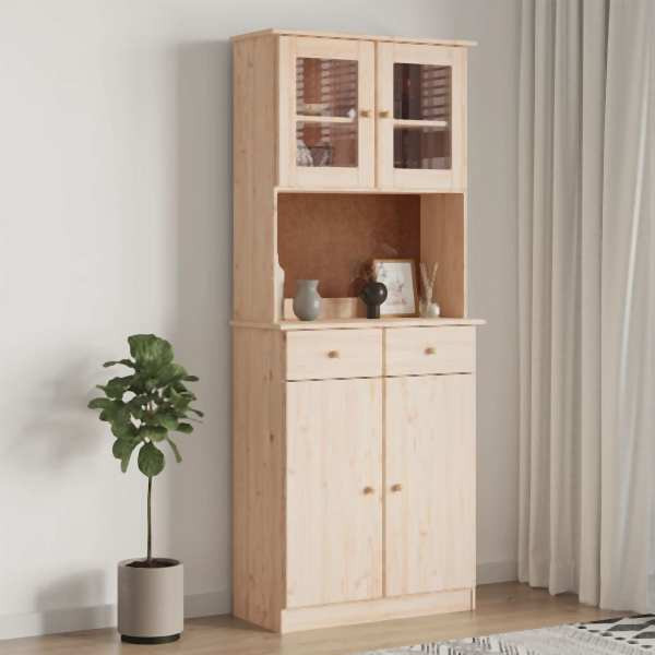 vidaXL Highboard ALTA 77x35x188 cm Massivholz Kiefer, 3187775