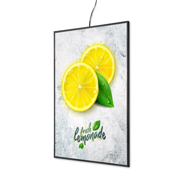 Showdown Displays LED Einschubrahmen Slim A2, schlankes Design, SFSA2LED