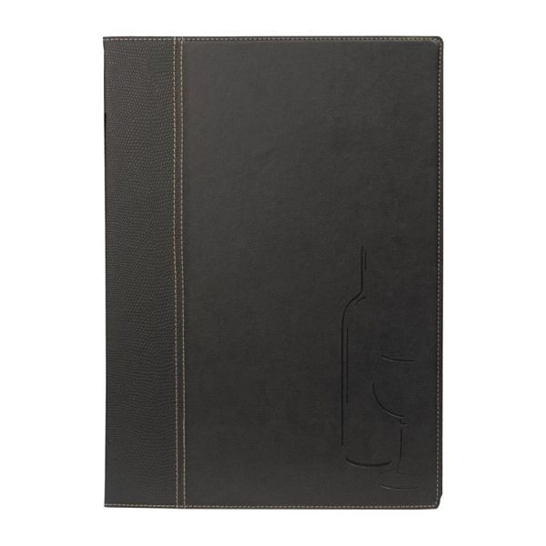 Securit Contemporary Weinkarte schwarz A4, sehr elegant, H602