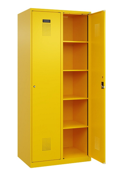C+P Wäsche-Spind Evolo PLUS, 2 Abteile, 1850x800x500mm, 1023/1023, Verschluss Zylinderschloss, Ablageböden 8, 049000-22B S10049