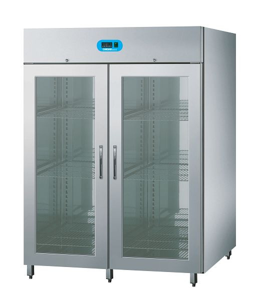 CHROMOnorm NOVA Tiefkühlschrank BR 1300 GN 2/1, Glastüren, 1390x810x2020 mm, CHKMT13000V2