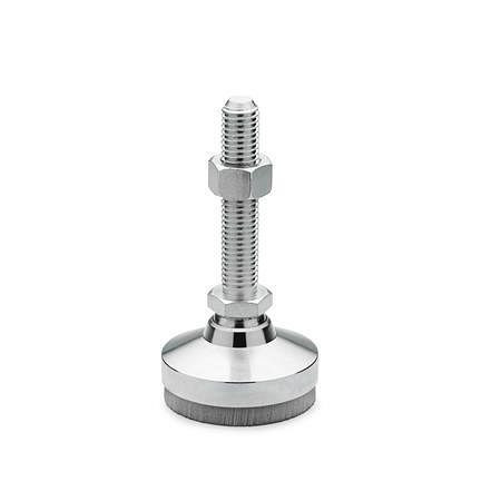 Ganter Gelenkfüße mit Schwingungsdämpfung, Stahl (GN 342.2-60-M16-80-SV), VE: 5 Stück, 342.2-60-M16-80-SV