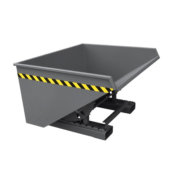 Eichinger Industrie Kippbehälter mit Abrollkufen, 1000 kg, 750 Liter, anthrazitgrau, 20231000000096