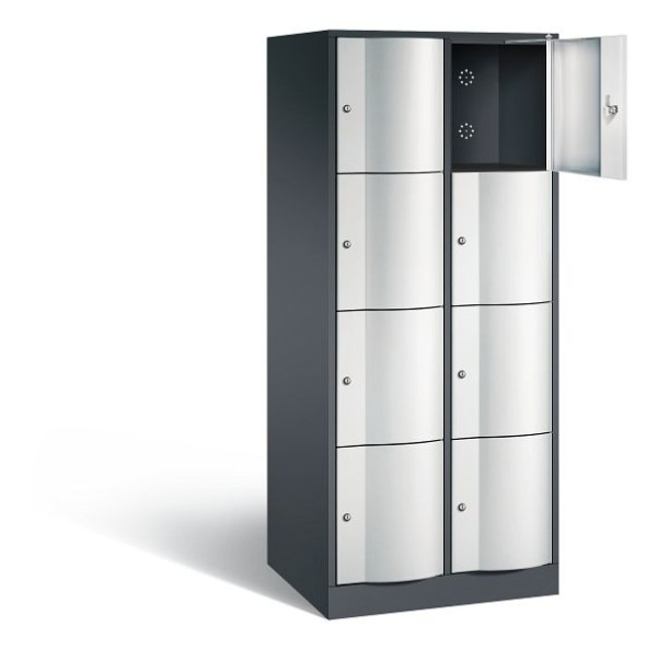 C+P XL-Schließfachschrank Resisto, H1950xB772xT640mm, Farbe: Schwarzgrau / Lichtgrau, 8470-273 S10025