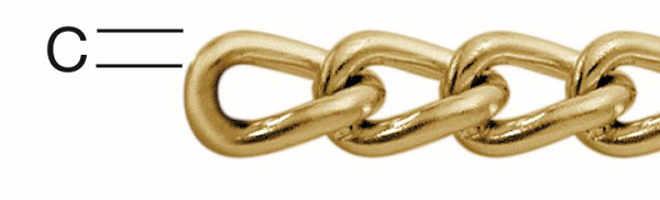 Vormann Panzerkette 1,5mm vermessingt, VE: 25 Meter, 008208015V