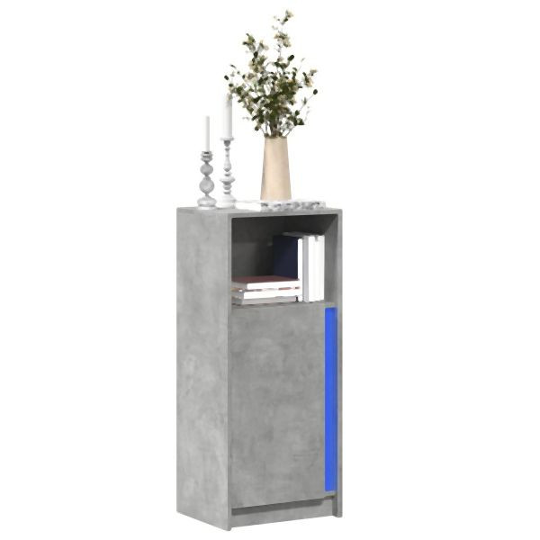 vidaXL LED-Sideboard Betongrau 42,5x34x100 cm Holzwerkstoff, 852155