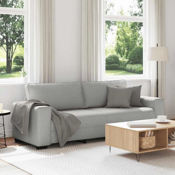 vidaXL 3-Sitzer-Sofa Wolkengrau 180 cm Abmessung Stoff, 4105184