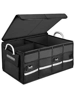 monzana Kofferraumtasche Schwarz 60x35x30cm, 108794