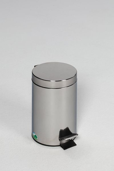 VAR Tret-Abfallsammler mit Fußpedal, 3 L, Edelstahl poliert, 43013