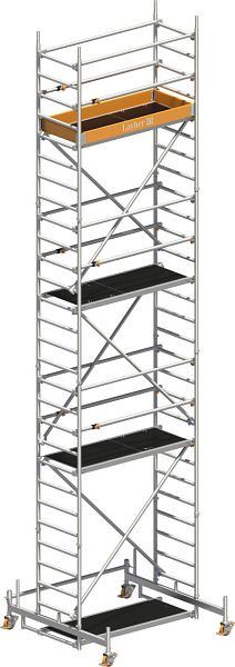 Layher Gerüst Uni Leicht P2 mit Uni Telegeländer, Max. Plattformhöhe: 6,26 m, 1413206