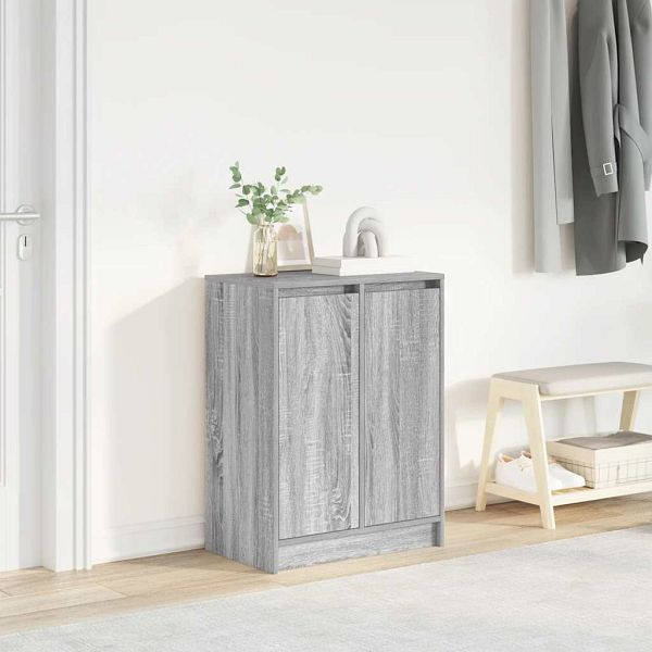 vidaXL Schuhschrank Grau Sonoma 57x34x76 cm Holzwerkstoff, 861873