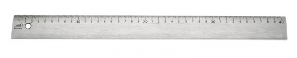 HELIOS PREISSER Einfaches Lineal, mattverchromt, mit Facette, mit Teilung, 1500 mm, 455438