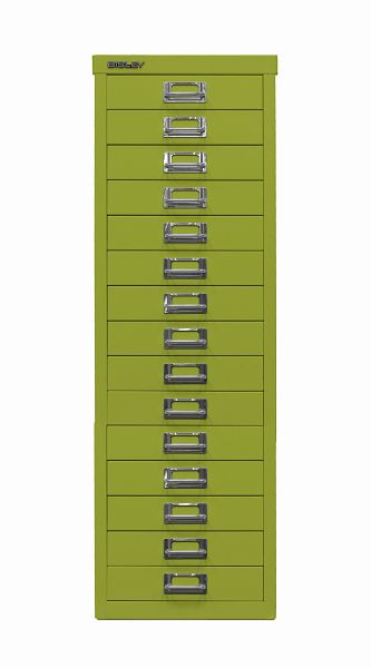 Bisley MultiDrawer, 39er Serie, DIN A4, 15 Schubladen, grün, L3915604