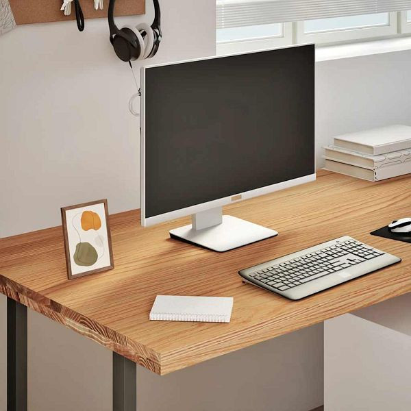 vidaXL Schreibtischplatte Hellbraun 200x80x4 cm Massivholz Eiche, 3282870