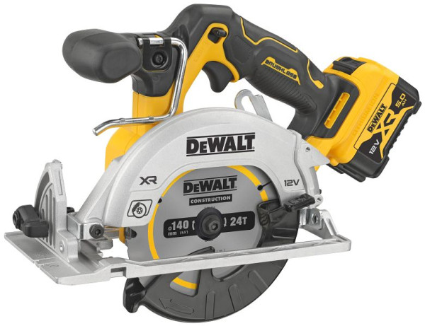 DeWalt 12 Volt / 5 Ah Akku-Handkreissäge, 47 mm Schnitttiefe, DCS512P2-QW