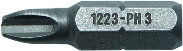 STAHLWILLE Bit-Schraubendrehereinsatz Nr.1220-1223 1231-1234 PH Größe 1 Außen-6kant C 8 Länge 32 mm, 08030001