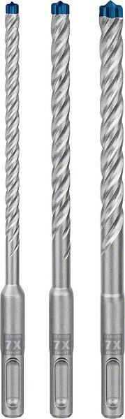 Bosch EXPERT SDS plus-7X Hammerbohrer-Set, 6/8/10 mm, 3-teilig, für Bohrhämmer, VE: 5 Stück, 2608900196
