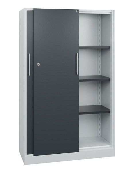 C+P Schiebetürenschrank Asisto, H1635xB1000xT435mm, 7035/7016, 142012-000 S10065