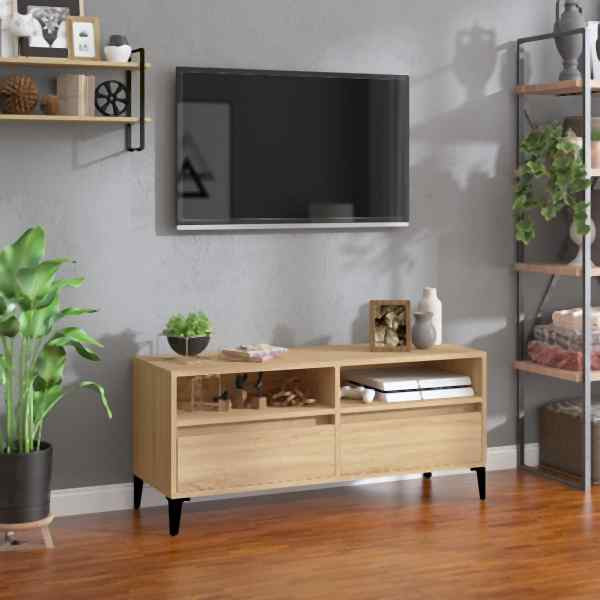vidaXL TV-Schrank Sonoma-Eiche 100x34,5x44,5 cm Holzwerkstoff, 831904