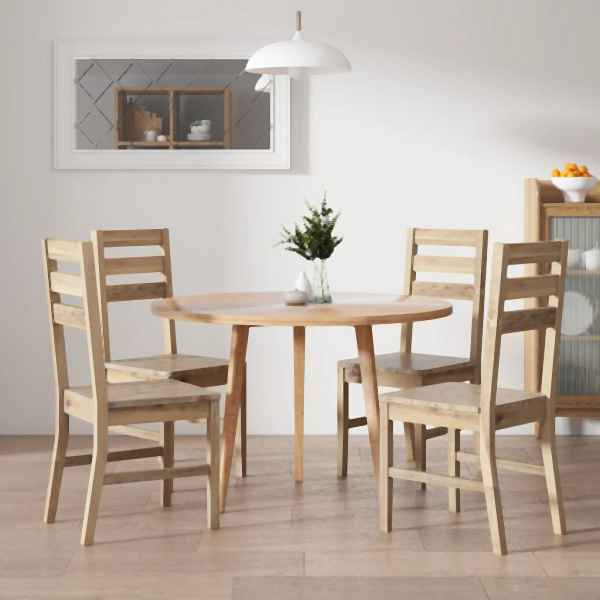 vidaXL Esszimmerstühle 4 Stück Massivholz Akazie, 246006
