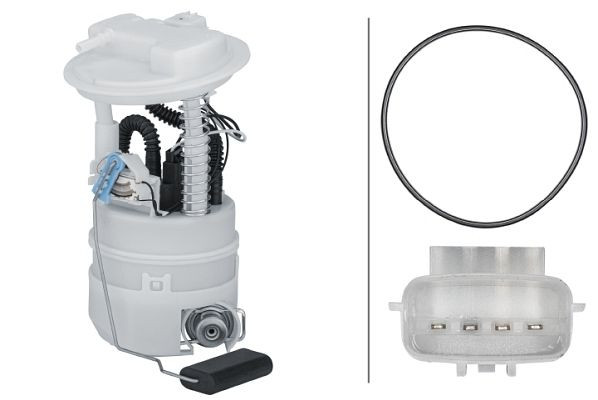 HELLA Kraftstoff-Fördereinheit, 12V, elektrisch, 4-polig, mit Dichtung, 8TF 358 303-081