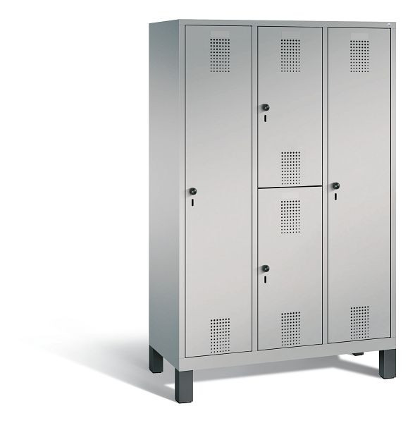 C+P Kombi-Spind Evolo, H1850xB1200xT500mm, Farbe: Weißaluminium, 48610-32 S10035