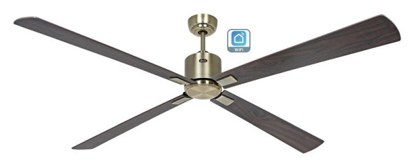 CasaFan Deckenventilator Eco Neo III 180 Messing antik-Nussbaum/Kirsche WiFi, 944415W