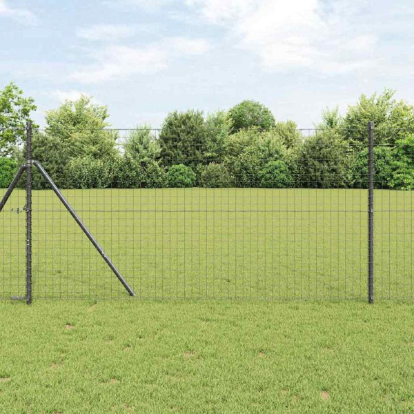 vidaXL Zaunpfosten, VE: 52 Stück, Grau 3.2 x 3.2 x 170 cm Stahl, 3350138