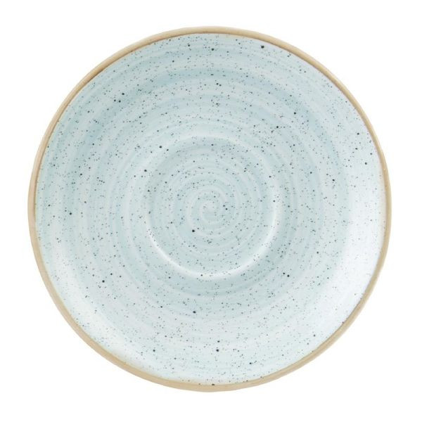 Churchill Stonecast Runde Cappuccino-Untertassen Duck Egg Blue 185 mm (12 Stück), DK515