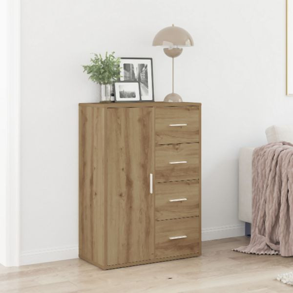 vidaXL Sideboard Artisan Eiche 60x31x84 cm Holzwerkstoff, 862265