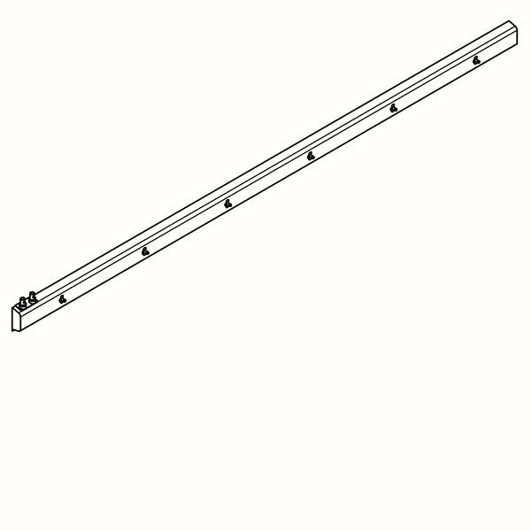 KWC Armatureneinheit, Edelstahl, Wandmontage, 6 Waschplätze, 4200 mm, Wasseranschluss von oben links, 2030072020