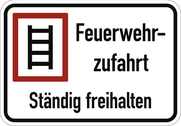 Moedel Feuerwehrzufahrt Ständig freihalten, Aluminium, 500x350 mm, 57545
